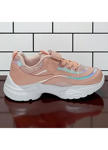 Розовые демисезонные ортопедические кроссовки на липучках для девочки Tom.M