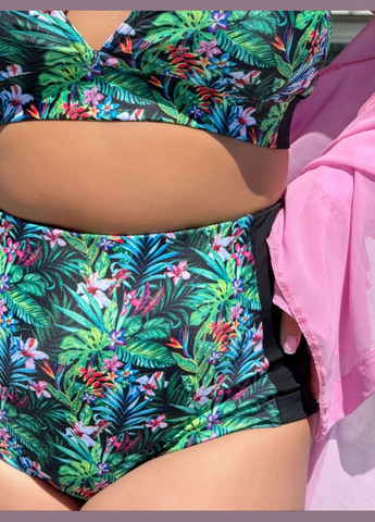 Зеленый демисезонный купальник раздельный Україна Your style