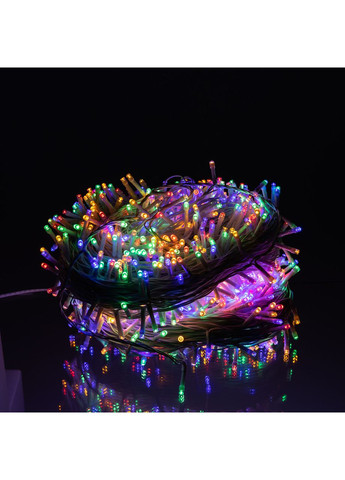 Гірлянда Різдвяна фея вулична 100 м 1000 LED білий провід Мультиколір CF1000L100MWML (A-040629) Garlando (366239018)