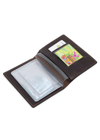 Шкіряна вінтажна обкладинка для документів 11537 Коричневий Grande Pelle (297129694)