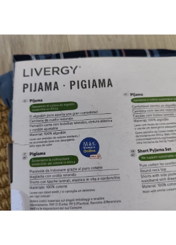 Мужская пижама хлопковая комплект футболка и шорты для сна Livergy (382903767)