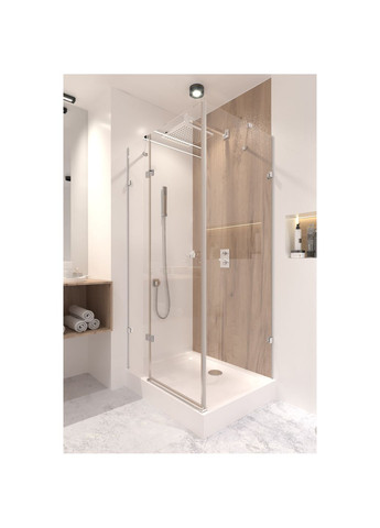 Душова кабіна Capricorn 100х80 см, скло Clear 6 мм, CalcLess, без піддона Qtap CRM1018RC6 (341326623)