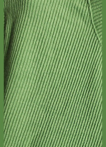 Зелена літня футболка жіноча в рубчик зеленого кольору Let's Shop