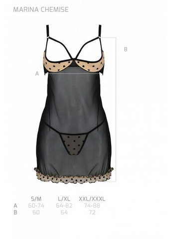 Еротичний пеньюар MARINA CHEMISE,, beige - CherryLove Passion (340275083)