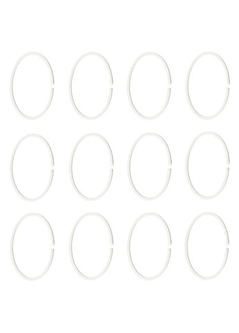 Кільця для душової шторки ІКЕА HASSJON білий (00466008) IKEA (267901033)