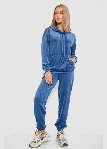 Спортивний костюм жіночий велюровий темно-синій розмір M (sku_241R060) Ager (316319376)