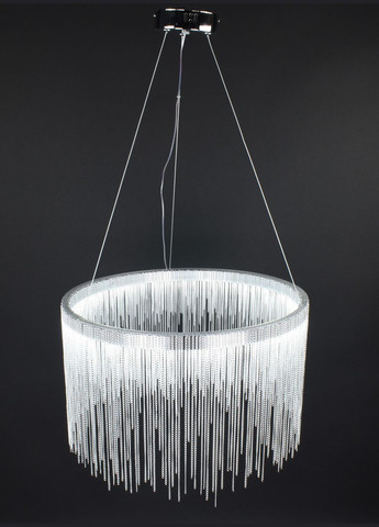 Люстра світлодіодна підвісна LED світильник для квартири на стелю лед 27526 Хром 50-120х80х80 см. Sunnysky (364756248)