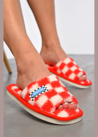 Капці домашні жіночі червоного кольору з відкритим носком Let's Shop (302209723)