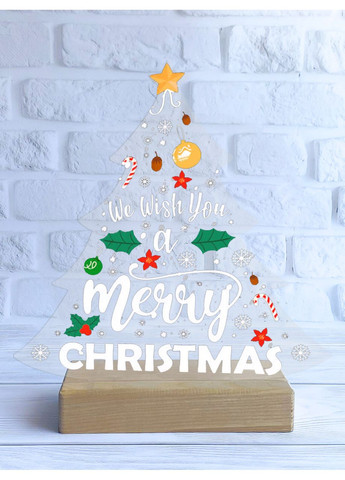 Новорічний нічник Ялинка Merry Christmas (дизайн 36.2) Creative (368775155)