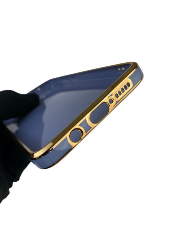 Чохол для Redmi Note 8 Pro із захистом камери із золотою окантовкою на сяомі редмі нот 8 про синій gs1 Xiaomi (366231397)