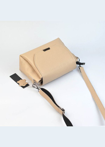 Пудровая женская маленькая кожаная сумка кросс-боди через плечо на три отделения Serebro (322846288)