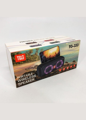 Портативна колонка TG333 2x5W з RGB підсвічуванням, гучна блютуз колонка. Колір: синій No Brand (359474701)