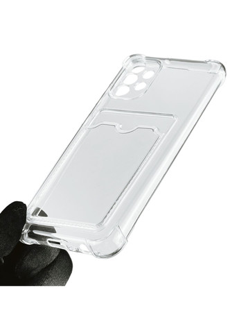 Чохол для Galaxy A32 4G SM-A325F з бронь кутами з кишенею для візиток карток k-pop на самсунг а32 4г прозорий Samsung (366020027)