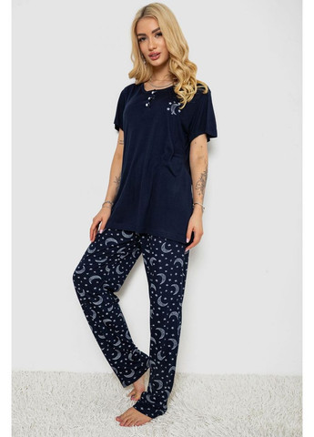 Синя піжама жіноча з принтом,, 243r7026 Stil Moda