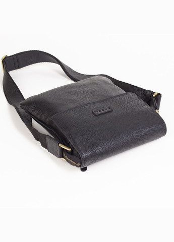 Мужская сумка из натуральной кожи 0516-45 черная через плечо Karya (334303137)