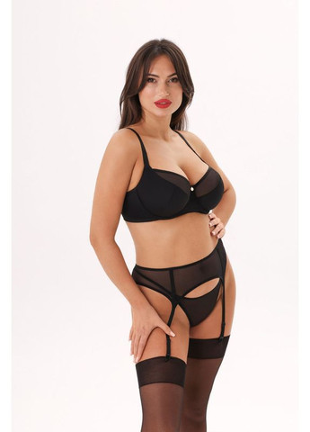 Чёрный бюстгальтер на косточках с мягкими чашками Kalyna с косточками
