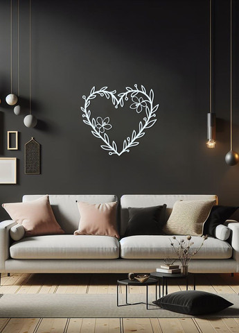 Сучасна картина на стіну, декор в кімнату "Закоханість серце", стиль лофт 20х23 см Woodyard (292113070)