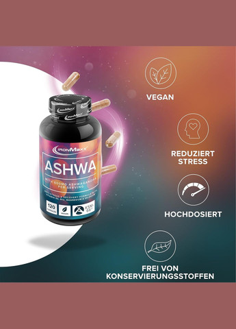 Ашваганда Ashwagandha 120 Capsules Ironmaxx (315886168)