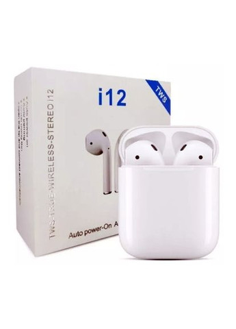 Наушники беспроводные i12 с боксом для зарядки ( ) TWS (322126668)