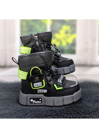 Зимние сапоги дутики детские зимние для мальчика Леопард на молнии