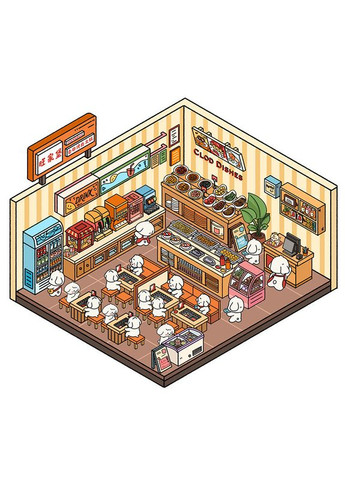 Наклейки 3Д для творчества, румбокс наклейки антистресс, 4 штуки с пинцетом, Ярмарка, Пляж, Магазин одежды, Ресторан щенков No Brand (331154762)