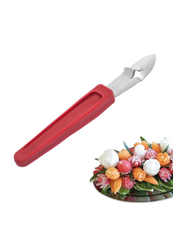 Нож для карвинга и декоративного оформления апельсинов, лимонов, огурцов, помидоров, редиса 15 см Kitchette (284726060)