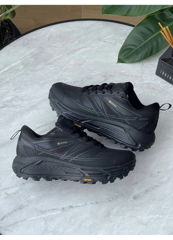 Чорні кросівки чоловічі hoka gore-tex black | хока гор-текс чорні демісезон No Brand