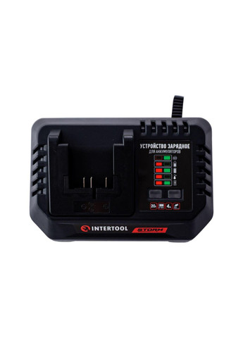 Зарядний пристрій для акумуляторів 20 В швидке заряджання 4 А для WT-0340 і WT-0341 Intertool (338435772)