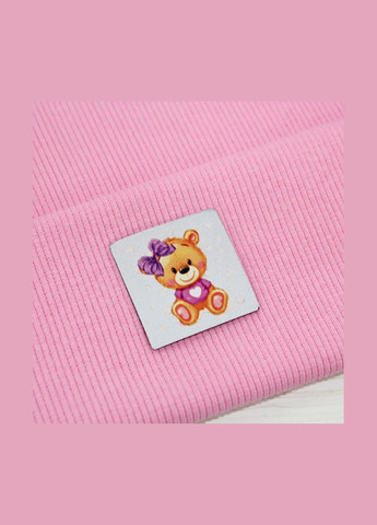 Нашивка светоотражающая "Мишка девочка" 35*35мм серого цвета с цветным рисунком (7760) No Brand (335810821)