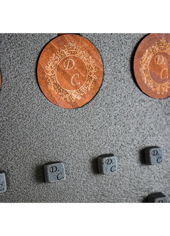 Набір для віскі 4 склянки із вставкою ДПСУ | Дерев'яна подарункова упаковка Handmade 225-001-015.1 (367108562)