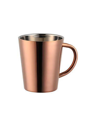 Кружка чашка с двойными стенками 300 мл. розовое золото из нержавеющей стали для чая кофе REMY-DECOR (293152728)