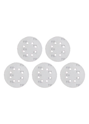 Круг шлифовальный на липучке 125 мм × Р36 с отверстиями (5 шт.) Intertool (365253073)