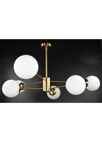 Люстра стельова на 6 лампочок 27066 Латунь 40-70х88х88 см. Sunnysky (324396588)