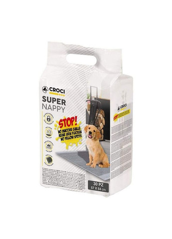 Пелюшки для собак 57х54 см з активованим вугіллям 30 шт (8023222171725) Croci (354701698)