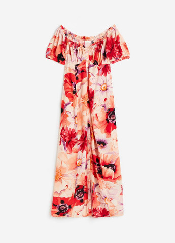 Красное повседневный платье для беременных H&M с цветочным принтом