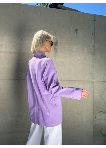 Сиреневый женский женский классический пиджак love с карманами (mil445) milirud - летний