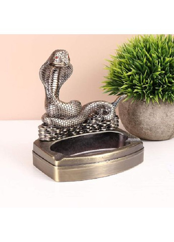 Настольная креативная оригинальная металлическая пепельница в виде Змеи с зажигалкой No Brand (314459828)