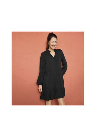 Чорна повсякденний сукня вільного крою для жінки lidl 416857 34(xs) чорний кльош Esmara