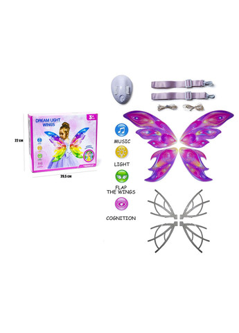 Детские крылья феи Dream Light Wings, подсветка, музыка. Multicolor (307967145) Yufeng (340910015)