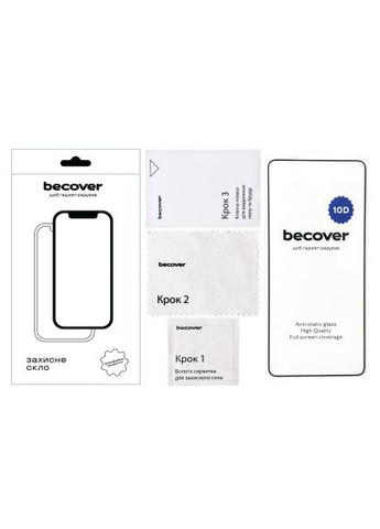 Скло захисне (711377) BeCover Xiaomi Redmi Note 13 Pro 4G 10D Black (366659898)