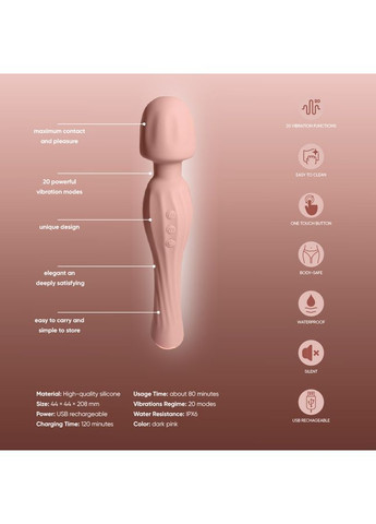 Вібратор-мікрофон 28 режимів, темно-рожевий Sweet Em (372511365)