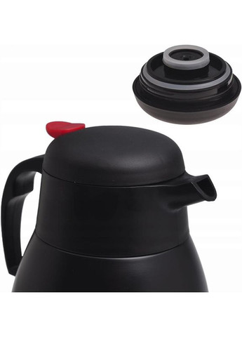 Термос-глечик 1500мл чорний з вакуумною сталевою колбою для гарячих та холодних напоїв термоглечик Kamille (368979054)