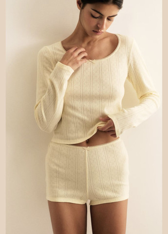 Кремова всесезон ажурна піжама H&M з 2Х частин