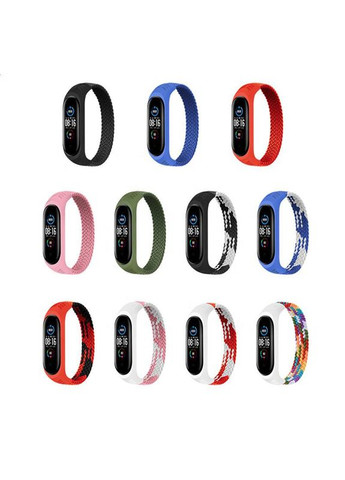 Ремешок Elastic Nylon Style для Xiaomi Mi Smart Band 5/Mi Smart Band 6 Size L Blue/White (706162) BeCover (341489772)
