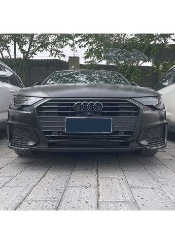 Емблема передня чорна глянцева 282х98 мм пластик (на кліпсах) OEM 4M0853605T94 Audi (369610753)