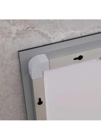 Зеркало с LED Touch, Anti-fog, диммером, регулятором яркости, часами (MI6007) Mixxus STYLE MR03-90x70 (386161145)