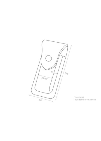 Чехол кожанный XL (чёрн)-B на кнопке-2 (295GW) Grand Way (341286756)