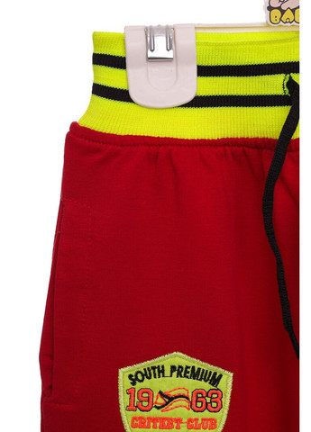 Красные летние джоггеры штаны для девочки трикотажные в-9 красный 146 см (37395) BABYKROHA