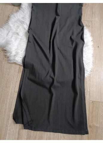 Серое вареное платье средней длины Zara