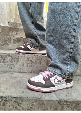 Белые демисезонные кроссовки мужские nike dunk low sweet tooth custom найк сб данк No Brand